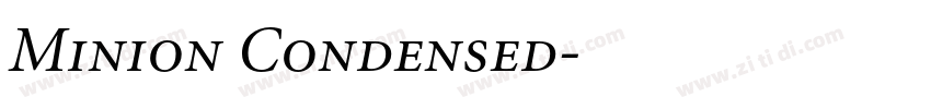 Minion Condensed字体转换